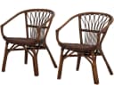 loft24 Rattanstuhl Kello 2er-Set Rattangeflecht maritim Bild 1