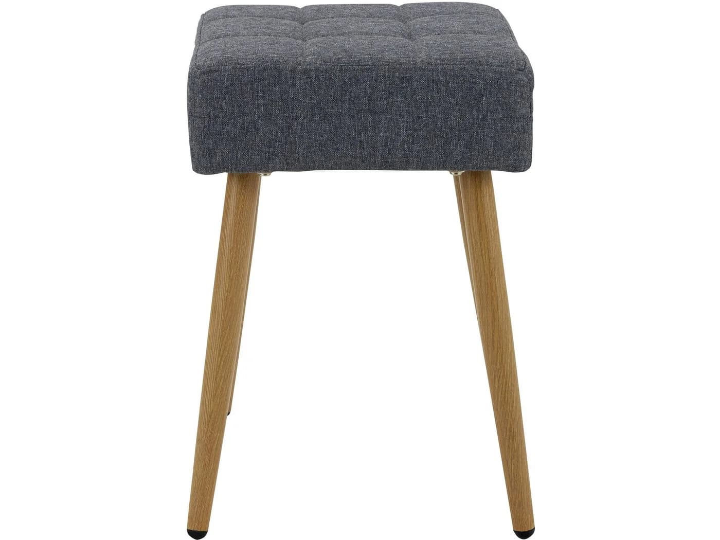 loft24 Hocker Luisa Grau Webstoff Metallbeine