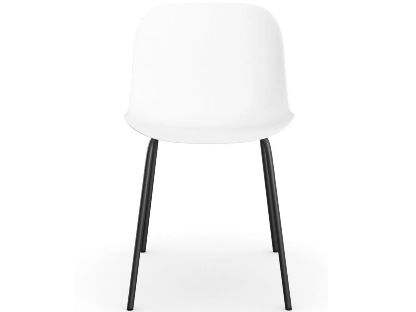 loft24 Stuhl Orca Set 2 St. Schwarz/Weiß Kunststoff Metall