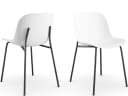 loft24 Stuhl Orca Set 2 St. Schwarz/Weiß Kunststoff Metall Bild 2