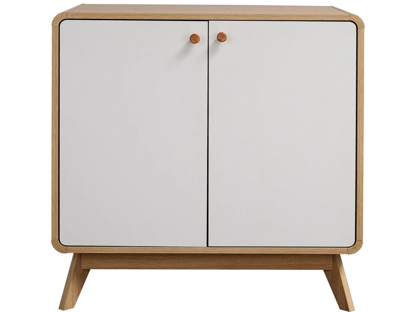 loft24 Beistellschrank Caitlin 2 Türen Skandinavisches Design Beige