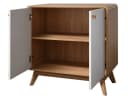 loft24 Beistellschrank Caitlin 2 Türen Skandinavisches Design Beige Bild 3