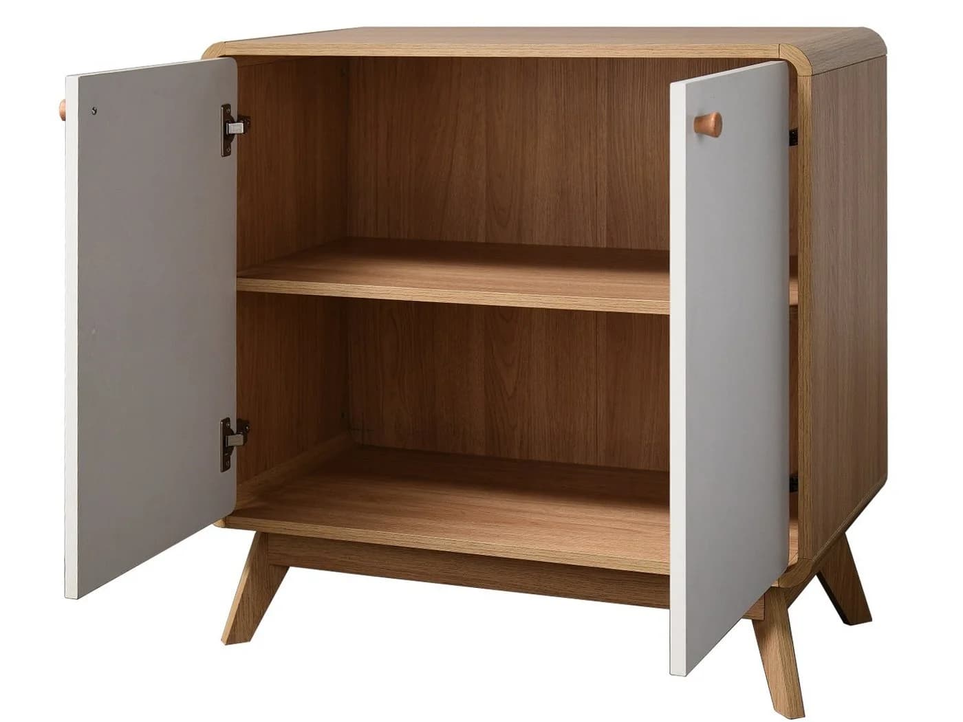 loft24 Beistellschrank Caitlin 2 Türen Skandinavisches Design Beige - Bild 3
