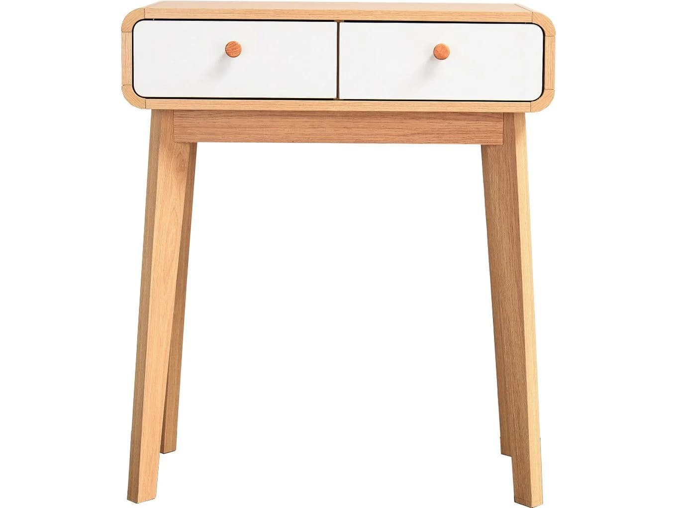 loft24 Konsolentisch Caitlin Beige 2 Schubladen Skandinavisches Design