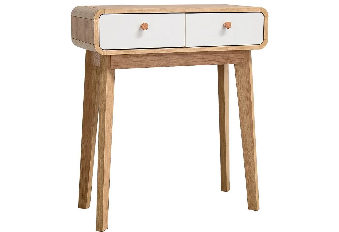 loft24 Konsolentisch Caitlin Beige 2 Schubladen Skandinavisches Design - Bild 4