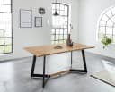 loft24 Esstisch Wendy rechteckig Eicheoptik schwarz Bild 2