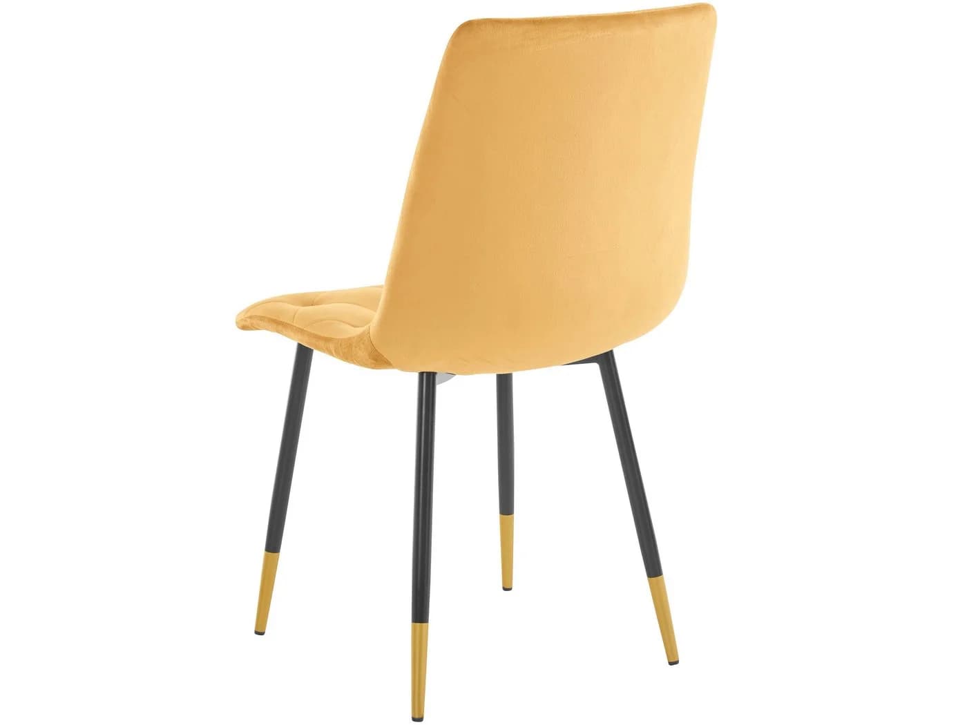 loft24 Esszimmerstuhl Lilith 2er-Set Samtoptik Steppung Anthrazit/Senf - Bild 4