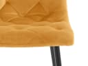 loft24 Esszimmerstuhl Lilith 2er-Set Samtoptik Steppung Anthrazit/Senf Bild 5