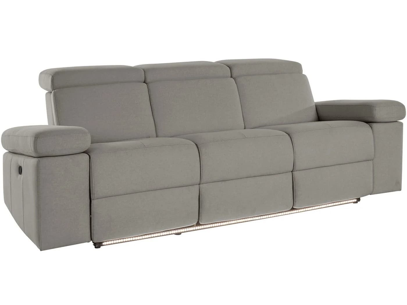 loft24 Relaxsofa 3-Sitzer Richard Grau Stoff - Bild 2