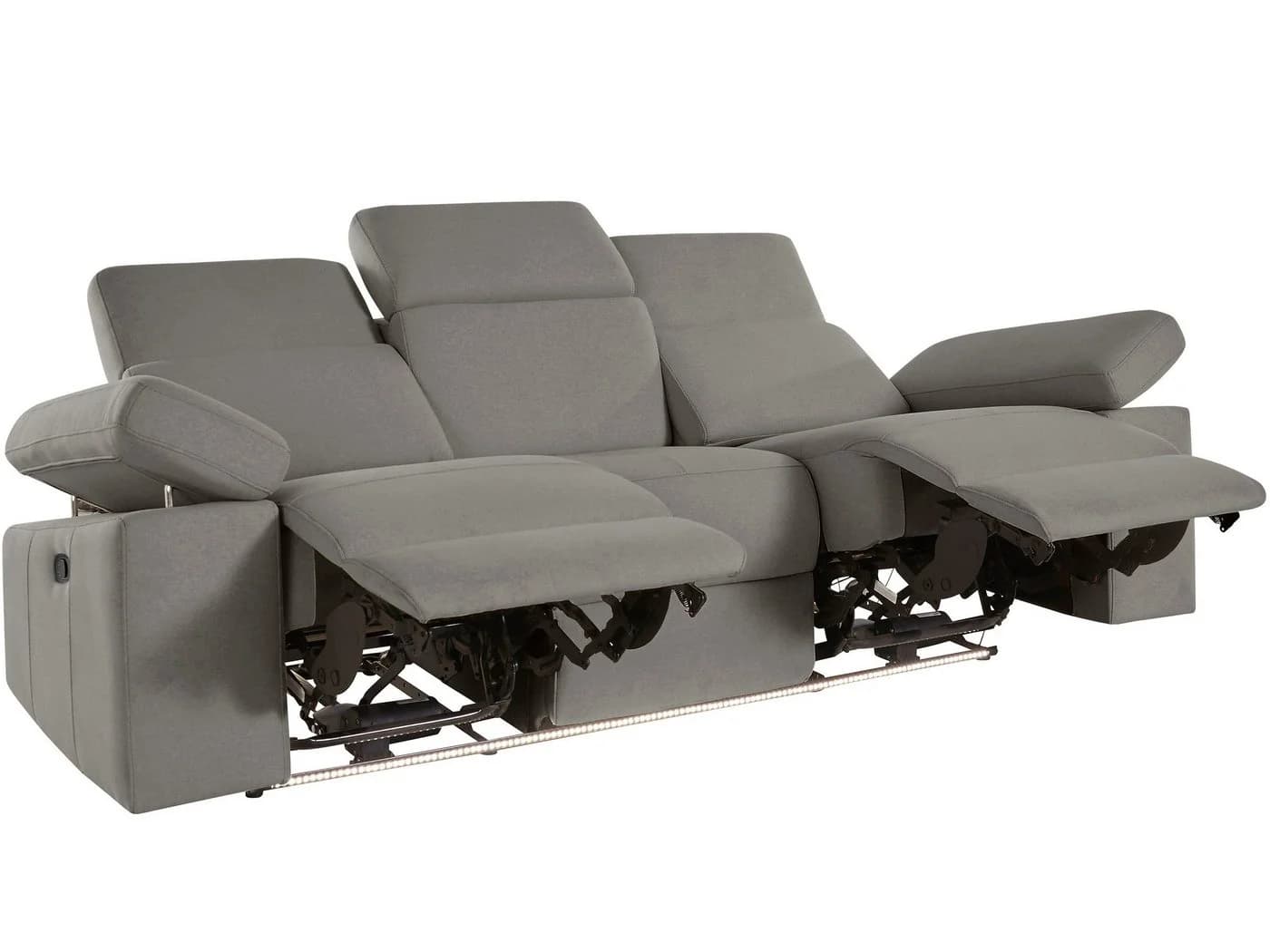 loft24 Relaxsofa 3-Sitzer Richard Grau Stoff - Bild 4