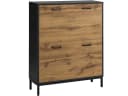 loft24 Schuhkipper Rocky - Schuhschrank Eiche Schwarz Bild 2