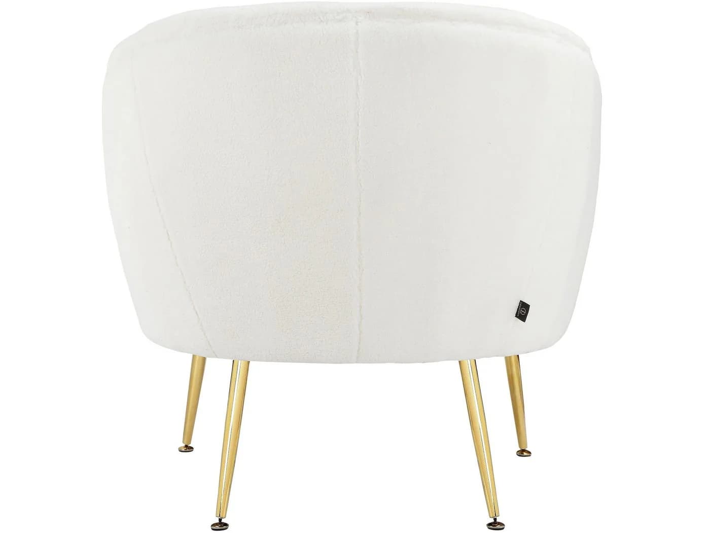 loft24 Loungesessel Scavo weiß Teddybärfell Metallbeine - Bild 5