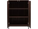 loft24 Hochschrank Cecilie Highboard mit geriffelten Fronten Metallgestell Braun Bild 3