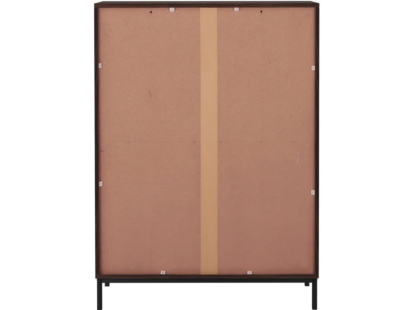 loft24 Hochschrank Cecilie Highboard mit geriffelten Fronten Metallgestell Braun - Bild 4