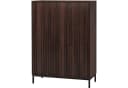loft24 Hochschrank Cecilie Highboard mit geriffelten Fronten Metallgestell Braun Bild 5