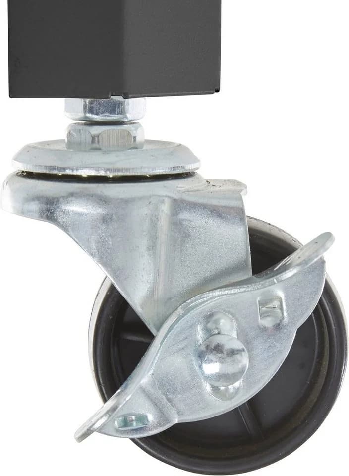 loft24 Beistelltisch Phoebe Schwarz Metall mit Rollen Industrial - Bild 3