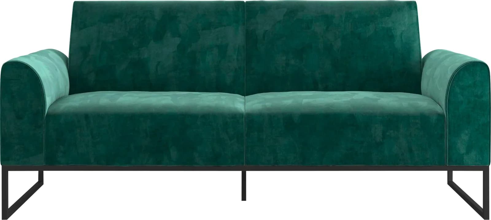 Schlafsofa Adley Veloursstoff Petrol/Schwarz Schlaffunktion