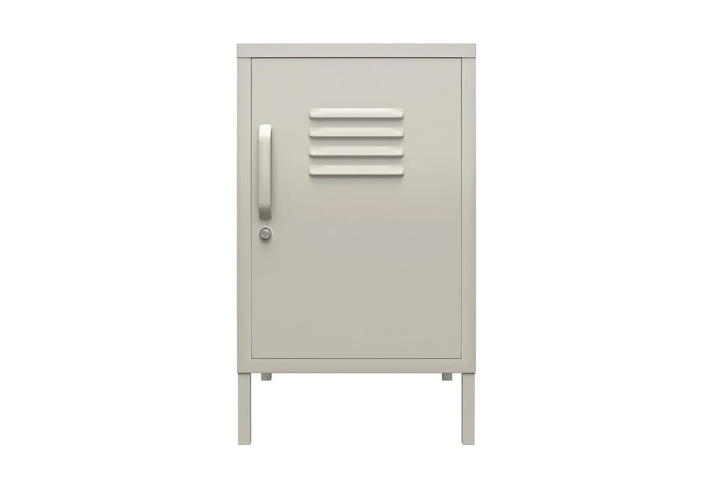 loft24 Nachtschrank Bradford Grau Metall Retro Look
