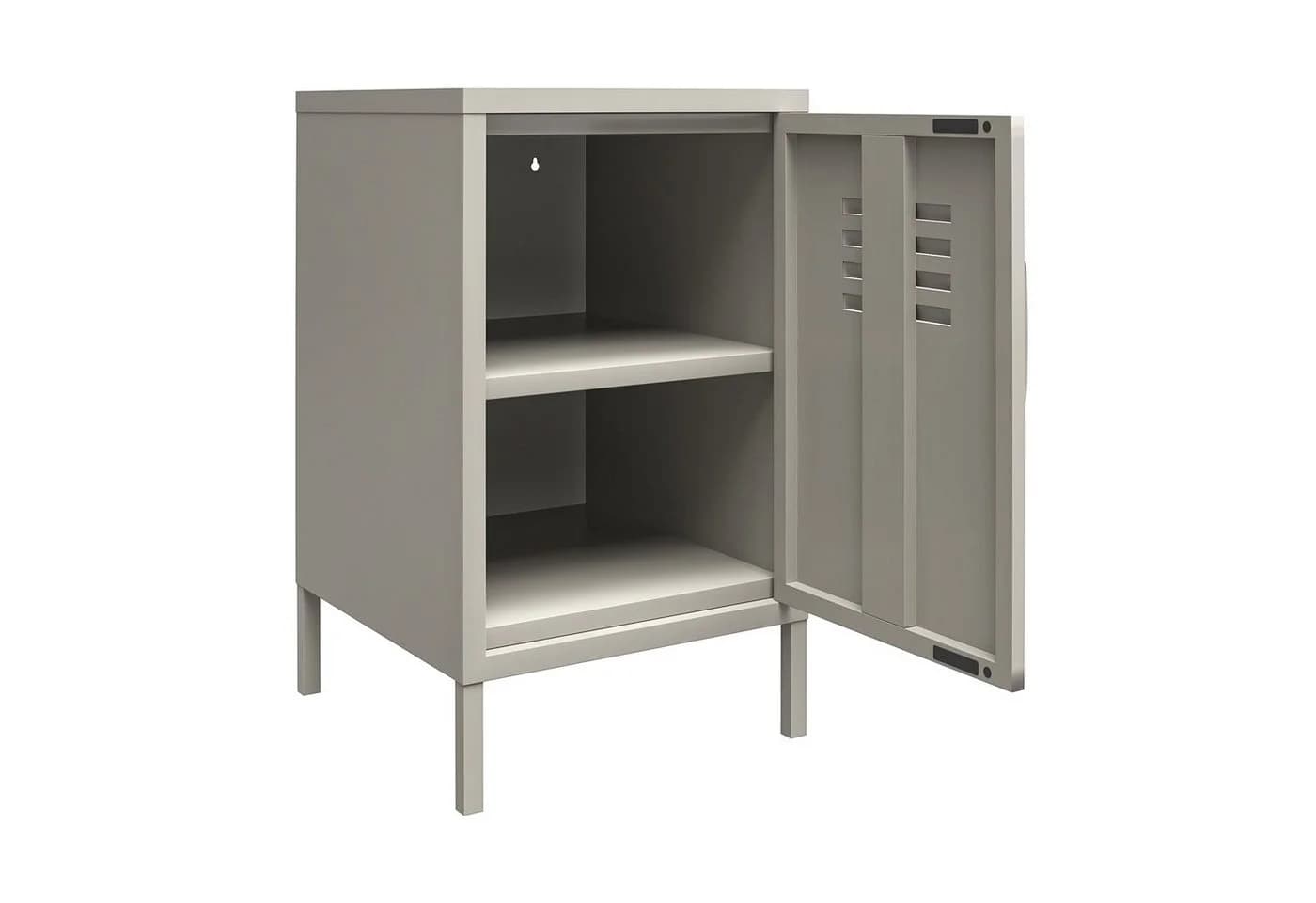 loft24 Nachtschrank Bradford Grau Metall Retro Look - Bild 3