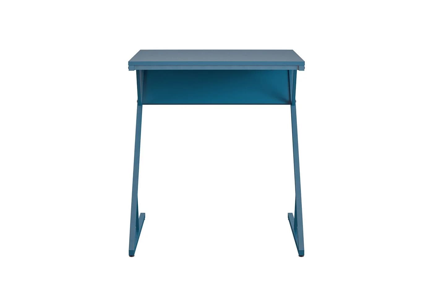 loft24 Schreibtisch mit Metallgestell und Regal blau