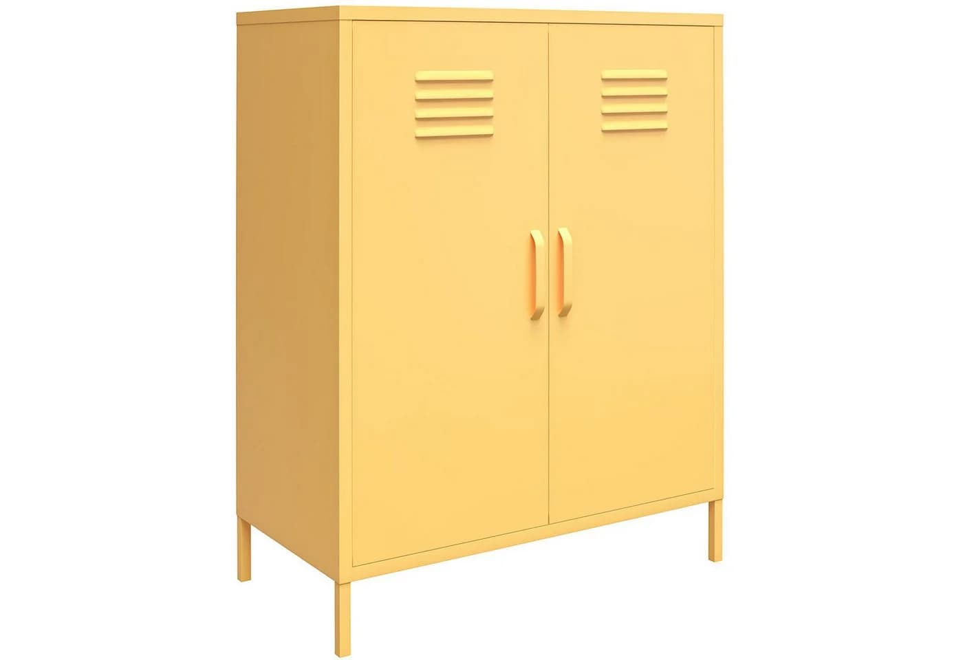 loft24 Mehrzweckschrank Cache Spind Schrank 2 Türen Metall Hellblau - Bild 3