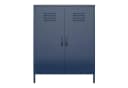 loft24 Mehrzweckschrank Bradford Spind Schrank aus Metall, 2 Türen Blau Bild 1