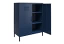 loft24 Mehrzweckschrank Bradford Spind Schrank aus Metall, 2 Türen Blau Bild 4