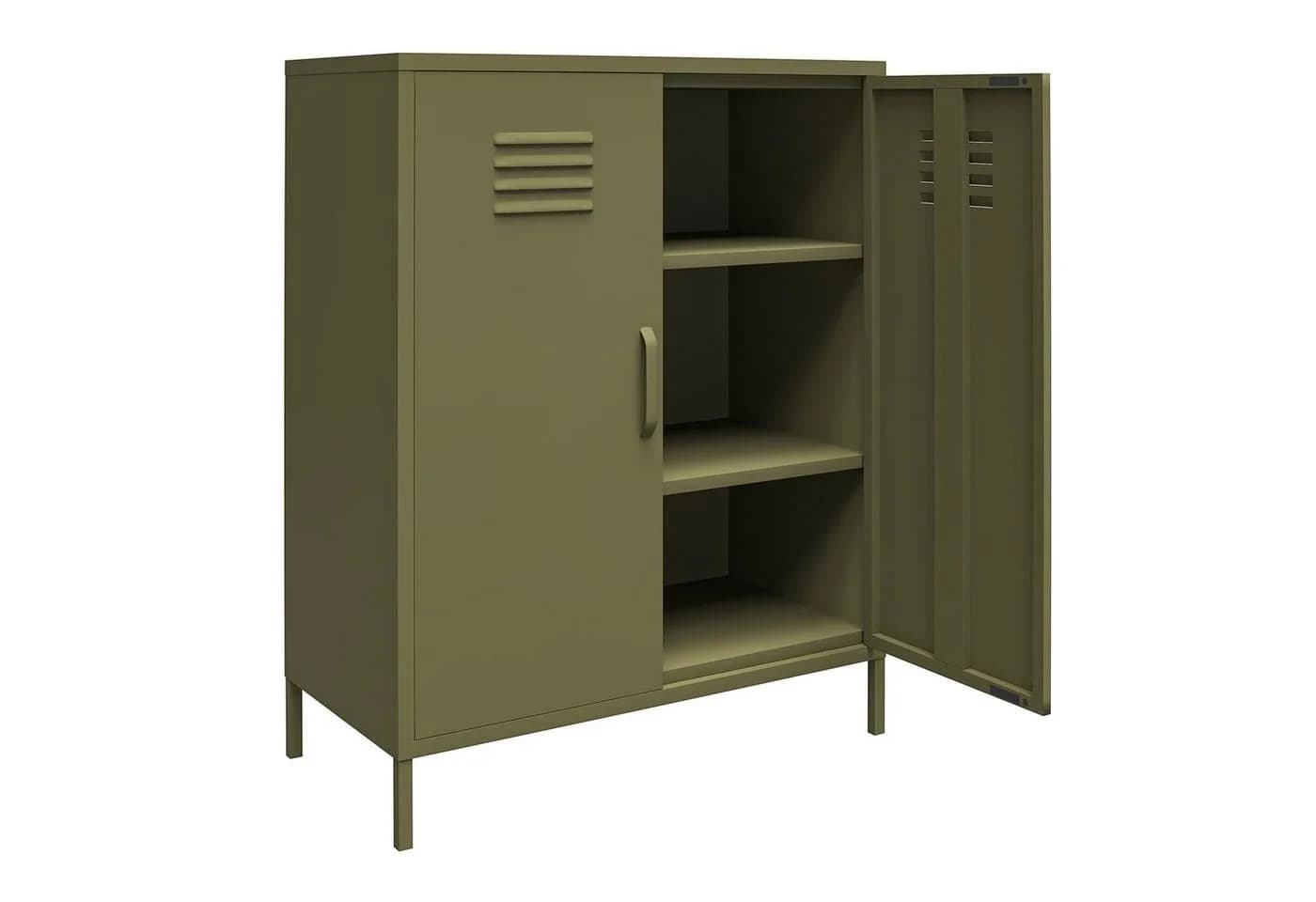loft24 Mehrzweckschrank Bradford 2-Türig Metall Grün - Bild 5