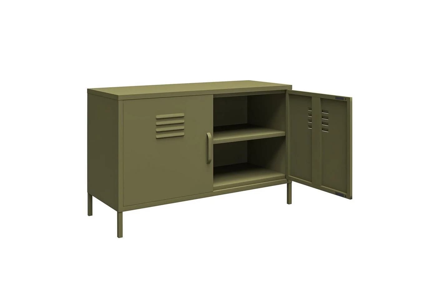 loft24 Sideboard Bradford Metall 2 Türen Olivgrün - Bild 4