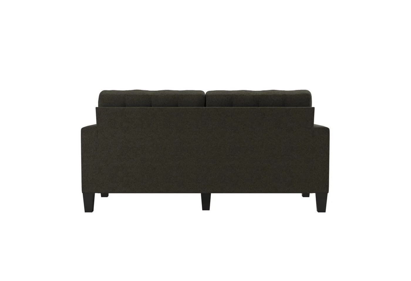 loft24 Sofa Bowie 3-Sitzer Couch grau mit Tufting - Bild 3