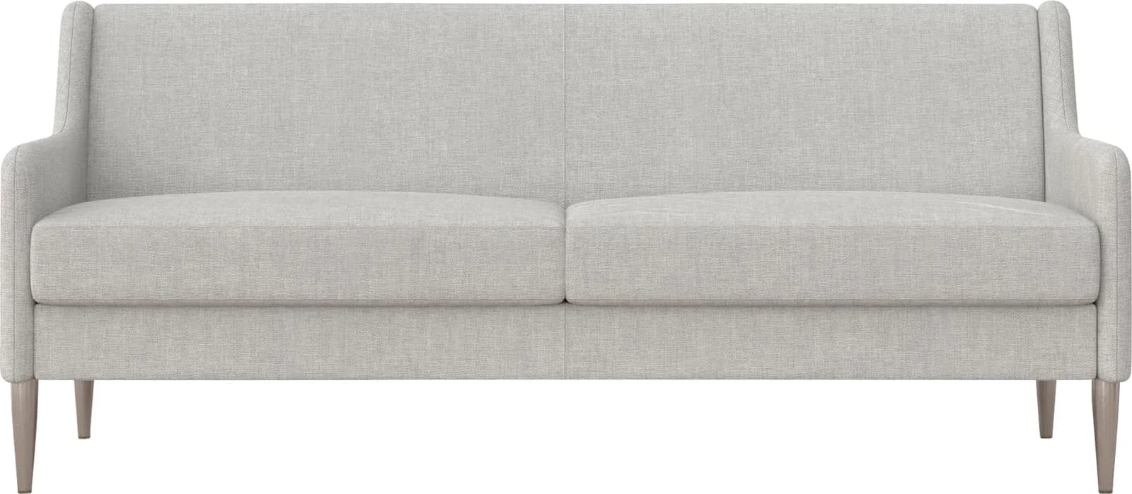 3-Sitzer Sofa Virginia hellgrau Polyester gepolstert