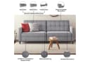 DOREL HOME Hartford II 3-Sitzer Sofa mit Bettfunktion Dunkelgrün Bild 3