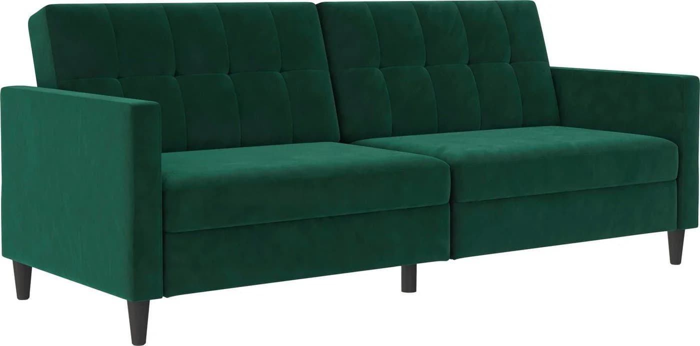 DOREL HOME Hartford II 3-Sitzer Sofa mit Bettfunktion Dunkelgrün - Bild 4