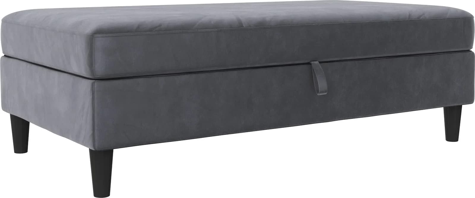 DOREL HOME Stauraumhocker Hartford Anthrazit Samtvelours