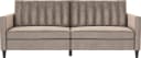 DOREL HOME Celine 3-Sitzer Sofa Taupe Samtvelours Verstellbar Bild 1