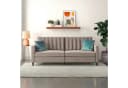 DOREL HOME Celine 3-Sitzer Sofa Taupe Samtvelours Verstellbar Bild 2
