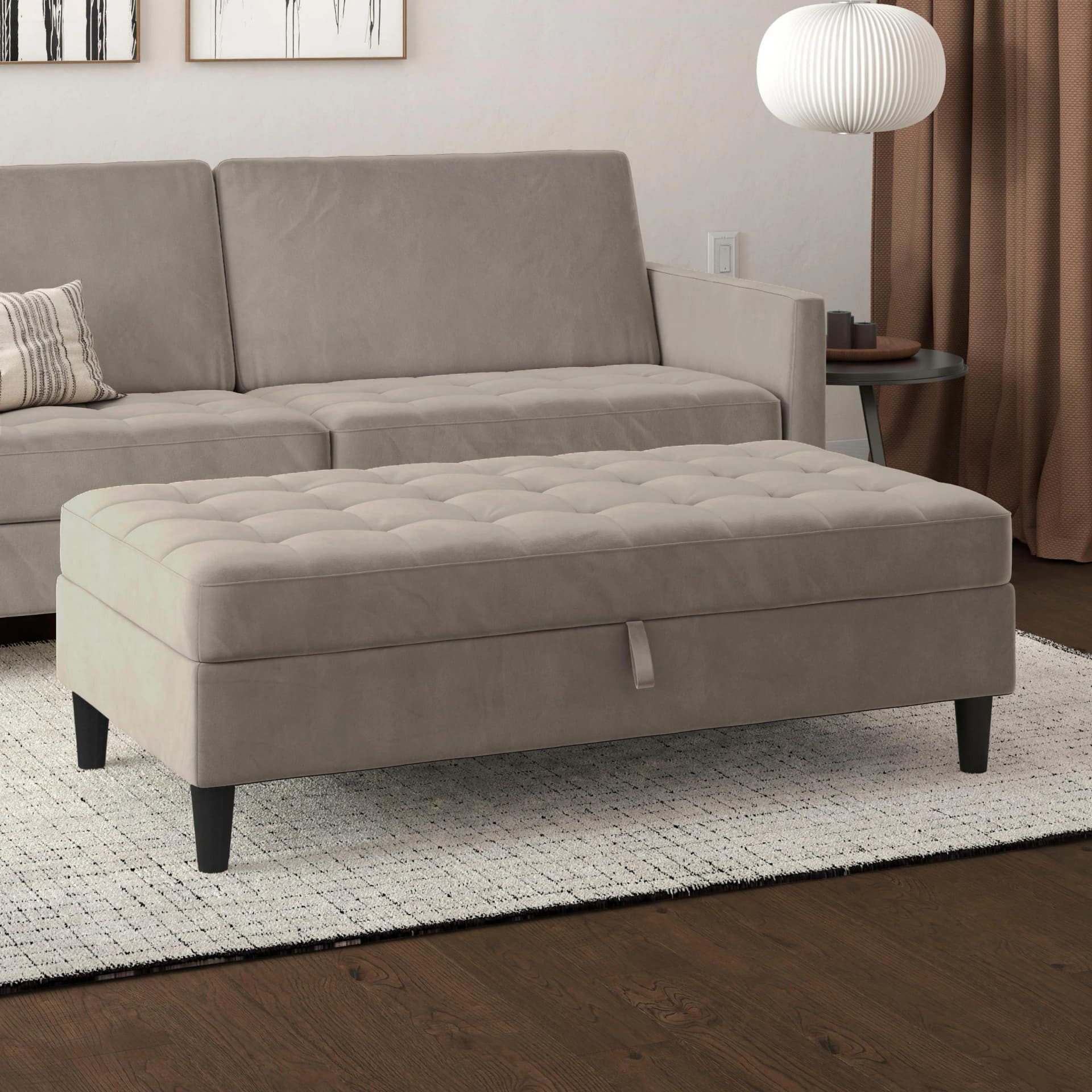 DOREL HOME Stauraumhocker Presley Taupe Polsterhocker
