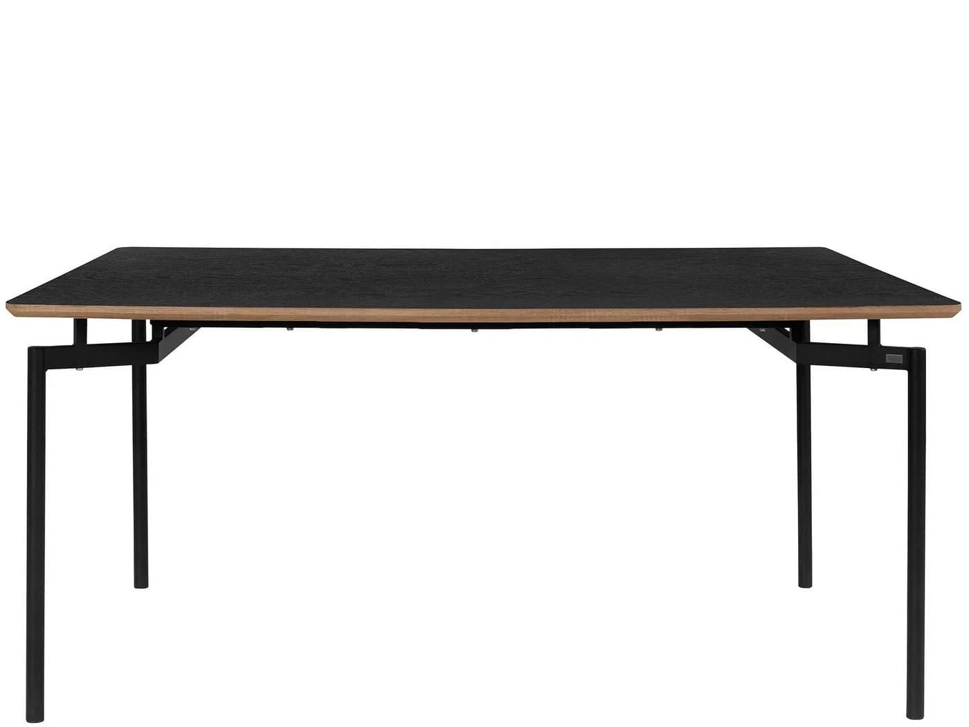 loft24 Esstisch Samuel Schwarz Holzoptik Metallgestell