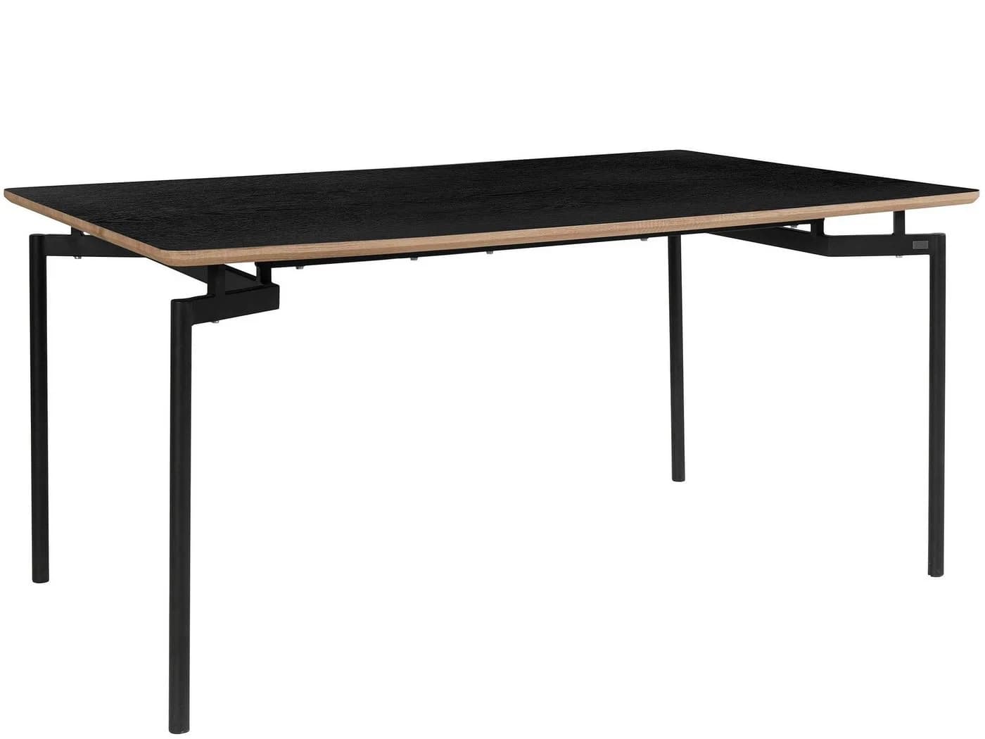 loft24 Esstisch Samuel Schwarz Holzoptik Metallgestell - Bild 2