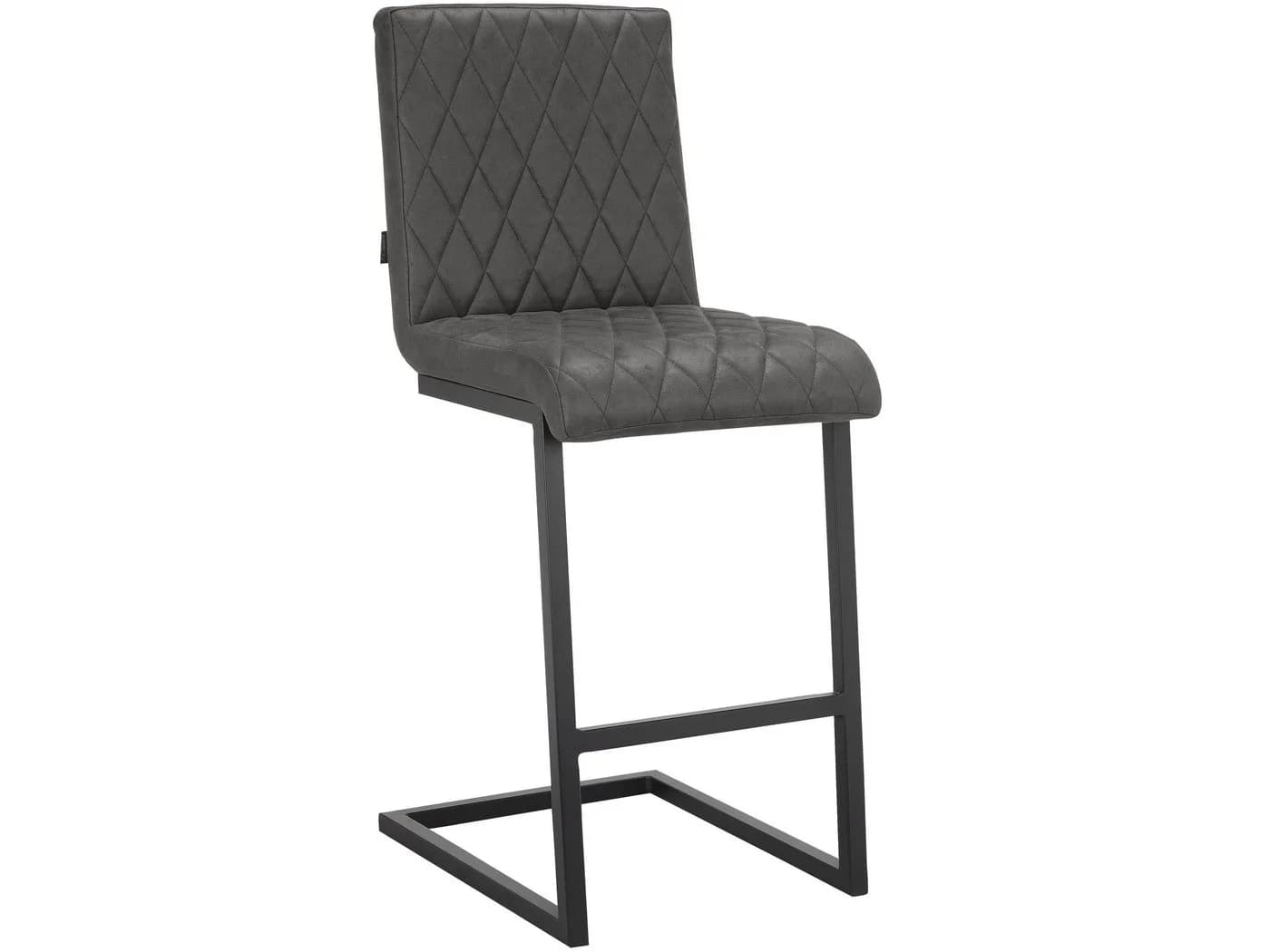 loft24 Stuhl William Barstuhl Grau Mikrofaser (2er Set) - Bild 5