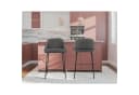 loft24 Barhocker Amanda Grau Mikrofaser Metallgestell (2er Set) Bild 1