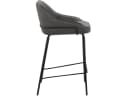loft24 Barhocker Amanda Grau Mikrofaser Metallgestell (2er Set) Bild 4