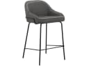 loft24 Barhocker Amanda Grau Mikrofaser Metallgestell (2er Set) Bild 5