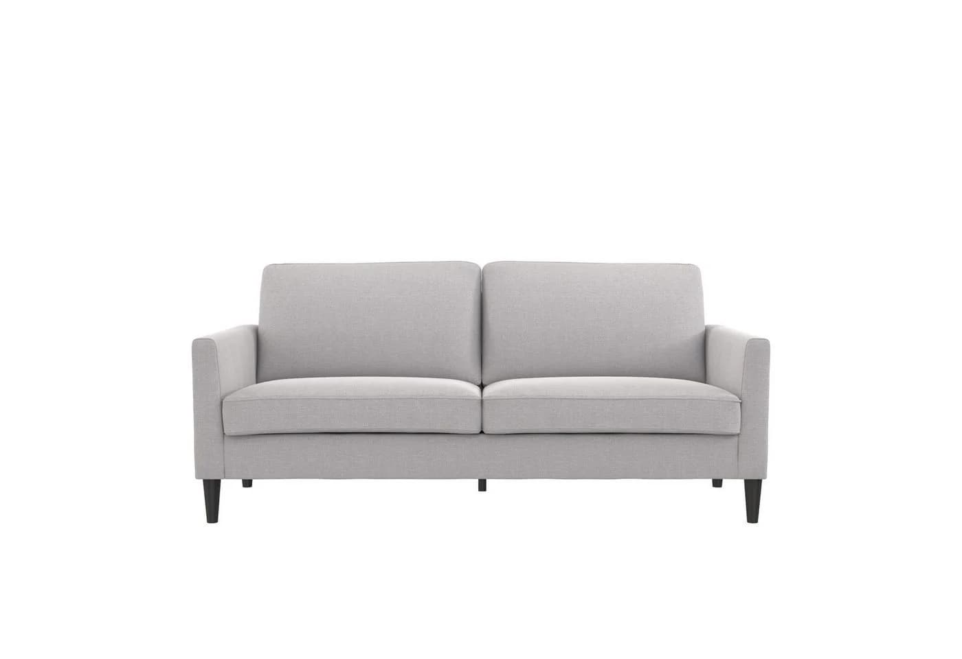 loft24 Sofa Mr. Kate 3-Sitzer Couch hellgrau Stoff - Bild 2