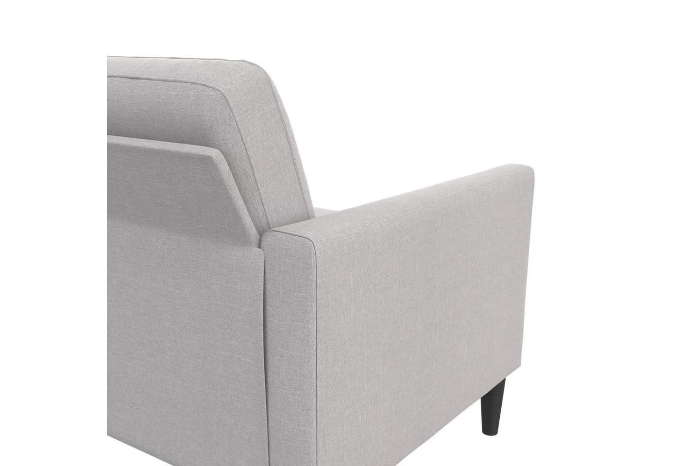 loft24 Sofa Mr. Kate 3-Sitzer Couch hellgrau Stoff - Bild 4