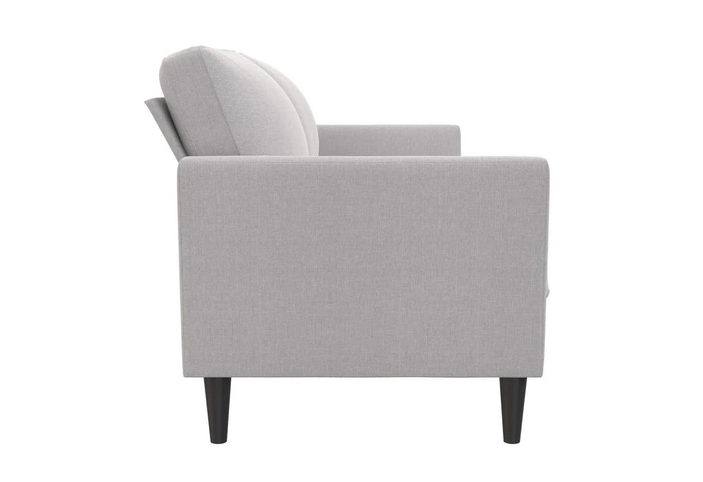 loft24 Sofa Mr. Kate 3-Sitzer Couch hellgrau Stoff - Bild 5