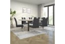 loft24 Esszimmerstuhl Chen Schwarz Set 2 Stuhl Kunstleder Freischwinger Bild 4