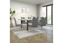 loft24 Esszimmerstuhl Chen Grau Set 2 St. Kunstleder Chromgestell Bild 2