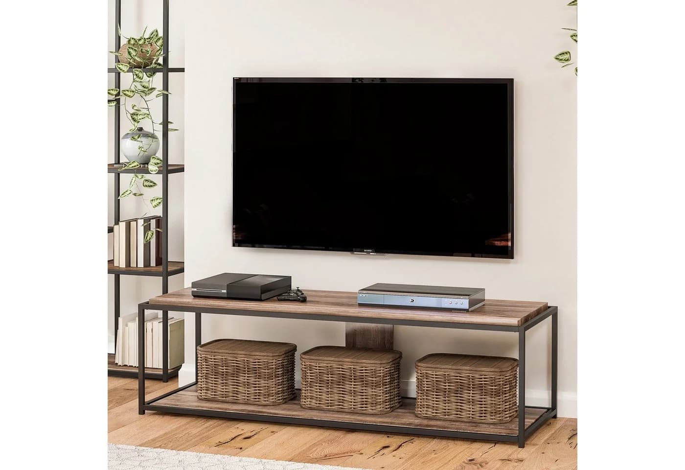 loft24 Lowboard Quinn TV-Lowboard 152 cm Metallgestell Holzoptik - Bild 4