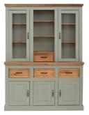Buffet OTTO HOME Selma Salbeigrün Massivholz mit Glas Bild 3